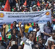 Protestuotojai Burkina Faso sostinėje