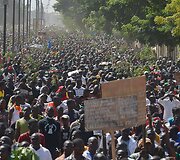 Protestuotojai Burkina Faso sostinėje