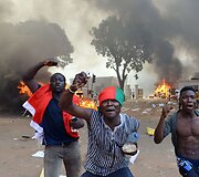 Protestuotojai Burkina Faso sostinėje