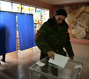 Rinkimai Donecke, Ukrainoje. 