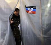Rinkimai Donecke, Ukrainoje. 