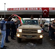 Irako kurdų kovotojai Turkijoje