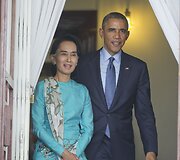 Barackas Obama ir Aung San Suu Kyi