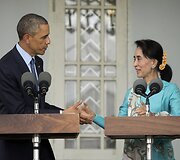 Barackas Obama ir Aung San Suu Kyi