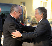 Juozas Olekas ir Portugalijos gynybos ministras Jose Pedro Aguiar-Branco