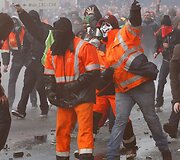 Protestuotojai Briuselyje