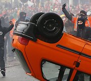 Protestuotojai Briuselyje