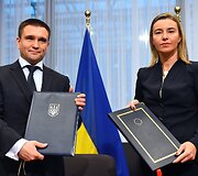 Pavlo Klimkinas ir Federica Mogherini