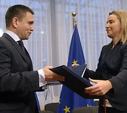 Pavlo Klimkinas ir Federica Mogherini