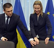 Pavlo Klimkinas ir Federica Mogherini
