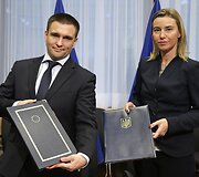 Pavlo Klimkinas ir Federica Mogherini