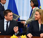 Pavlo Klimkinas ir Federica Mogherini