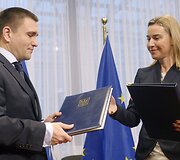 Pavlo Klimkinas ir Federica Mogherini