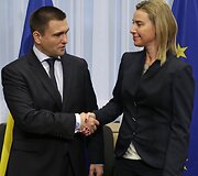 Pavlo Klimkinas ir Federica Mogherini