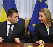 Pavlo Klimkinas ir Federica Mogherini