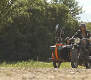 Filmo &bdquo;Pakeliui&ldquo; filmavimo akimirka