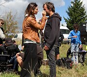 Filmo &bdquo;Pakeliui&ldquo; filmavimo akimirka