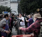 Honkonge ardomos protestuotojų stovyklos