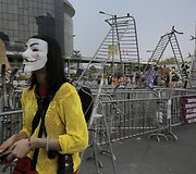 Protestuotoja Honkonge