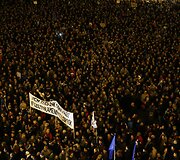 Demonstrantai Budape&scaron;te 