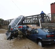 Potvynio padariniai Prancūzijos pietuose 