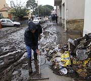 Potvynio padariniai Prancūzijos pietuose 
