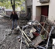 Potvynio padariniai Prancūzijos pietuose 