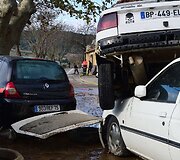 Potvynio padariniai Prancūzijos pietuose 