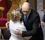 Arsenijus Jaceniukas ir Julija Tymo&scaron;enko