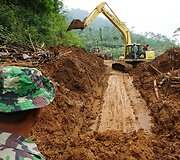 Žemės nuo&scaron;liauža Indonezijoje 