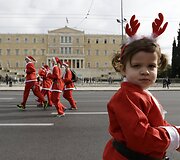 Kalėdų senelių bėgimas Atėnuose