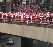 Kalėdų senelių bėgimas Liverpulyje 