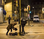 Įvykio vieta, kurioje automobiliu buvo nutrenkti žmonės.