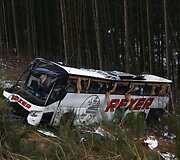 Autobusas po avarijos Vokietijoje