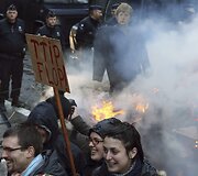 Ūkininkų protestas Briuselyje 