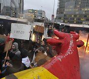Ūkininkų protestas Briuselyje 