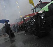 Ūkininkų protestas Briuselyje 