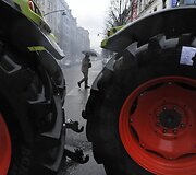 Ūkininkų protestas Briuselyje 