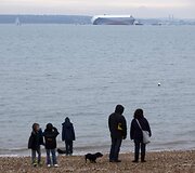 &bdquo;Hoegh Osaka&ldquo; krovininis laivas Laman&scaron;o sąsiauryje