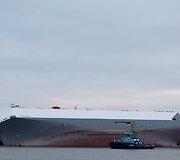 &bdquo;Hoegh Osaka&ldquo; krovininis laivas Laman&scaron;o sąsiauryje