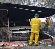 Gaisro padariniai Australijos pietuose 