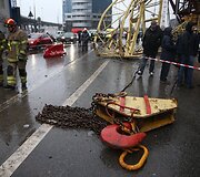 Maskvoje nukrito kranas 