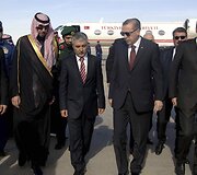 Turkijos prezidentas Tayyipas Erdoganas atvyko į Saudo Arabijos karaliaus Abdullah laidotuves