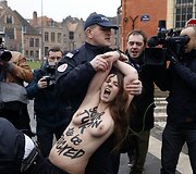 &bdquo;Femen&ldquo; aktyvisčių protestas Lilio mieste