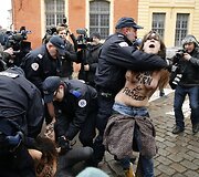 &bdquo;Femen&ldquo; aktyvisčių protestas Lilio mieste