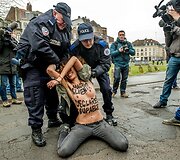 &bdquo;Femen&ldquo; aktyvisčių protestas Lilio mieste
