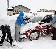 Sniegas Sen Lari Sulano slidinėjimo kurorte 