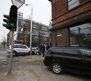Avarija Kęstučio ir Maironio g. sankryžoje, Kaune.