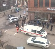 Avarija Kęstučio ir Maironio g. sankryžoje, Kaune.