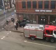 Avarija Kęstučio ir Maironio g. sankryžoje, Kaune.